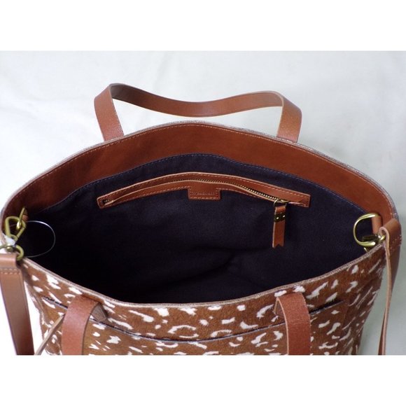 MADEWELL Calf Hair Medium Transport Tote Pecan NEW - Picture 10 of 10